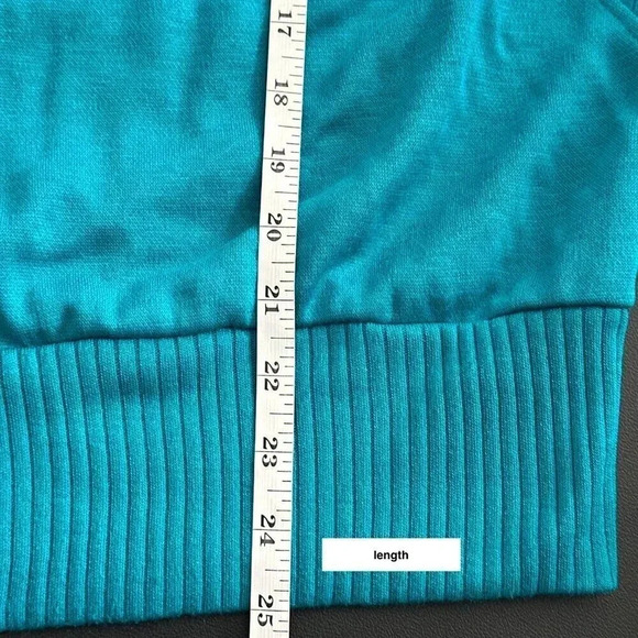 Vintage Southwest Top Womens S Turquoise Knit Embroidered Dolman Sleeve Shirt - Picture 11 of 15